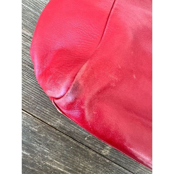 Saint Laurent Paris Red Leather & Suede Reversible tote bag with pouch - Authent - Picture 13 of 15